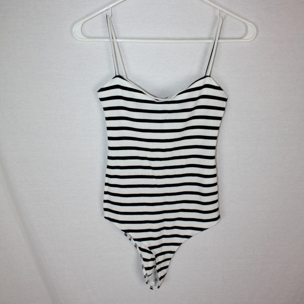 Sold Out Crystal Stripe Reformation Bodysuit M